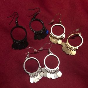 Set of 3 Round Earrings